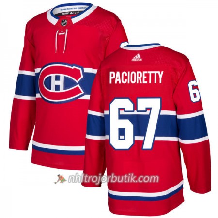 Män Ishockey Montreal Canadiens Tröja Max Pacioretty 67 Adidas 2017-2018 Röd Authentic